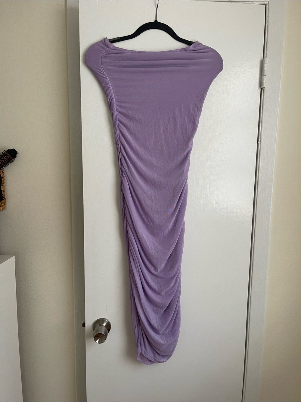 See You Monday Lilac Ruched Maxi Skirt